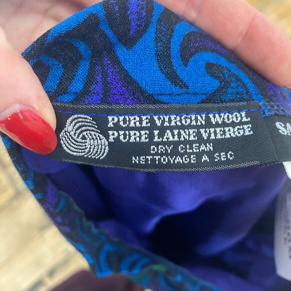 Vintage 1980s Pleated Midi Skirt - Picture 7 of 8